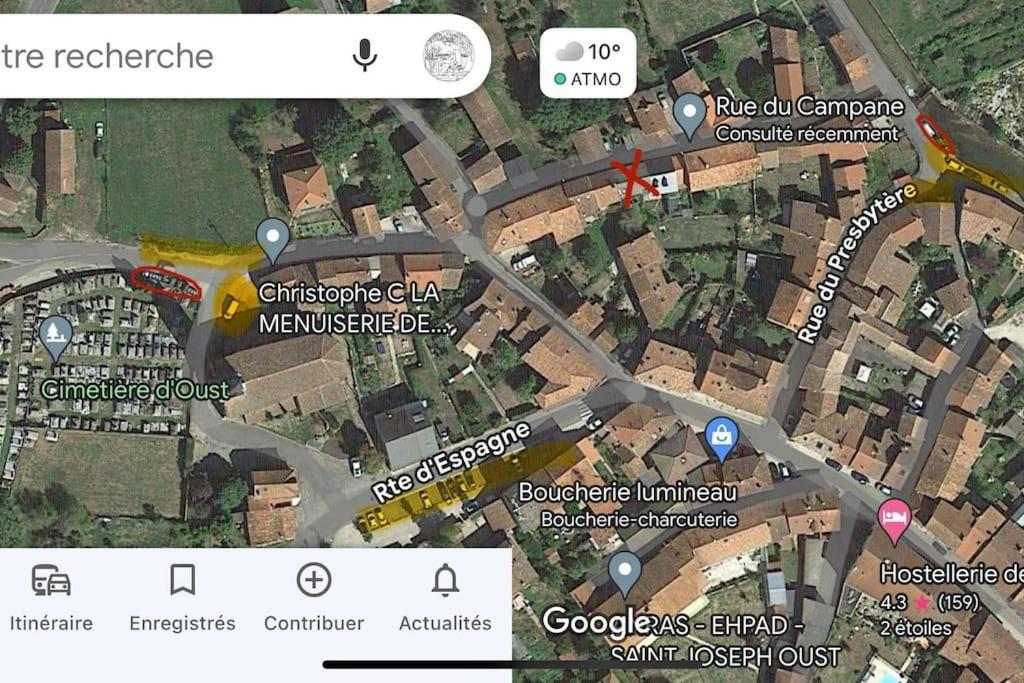 La Petite Ourse Maison De Village A Oust Eksteriør bilde